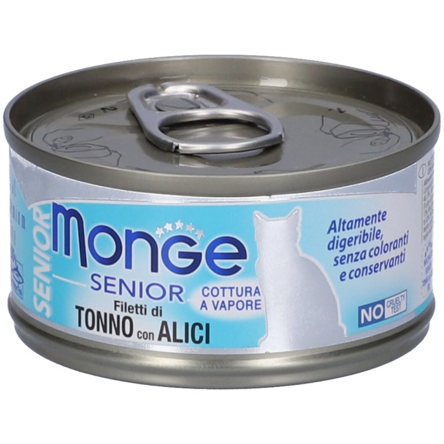 Monge Senior Filetti di Tonno con Alici, 80 g Monge Senior Filetti di Tonno con Alici, 80 g
