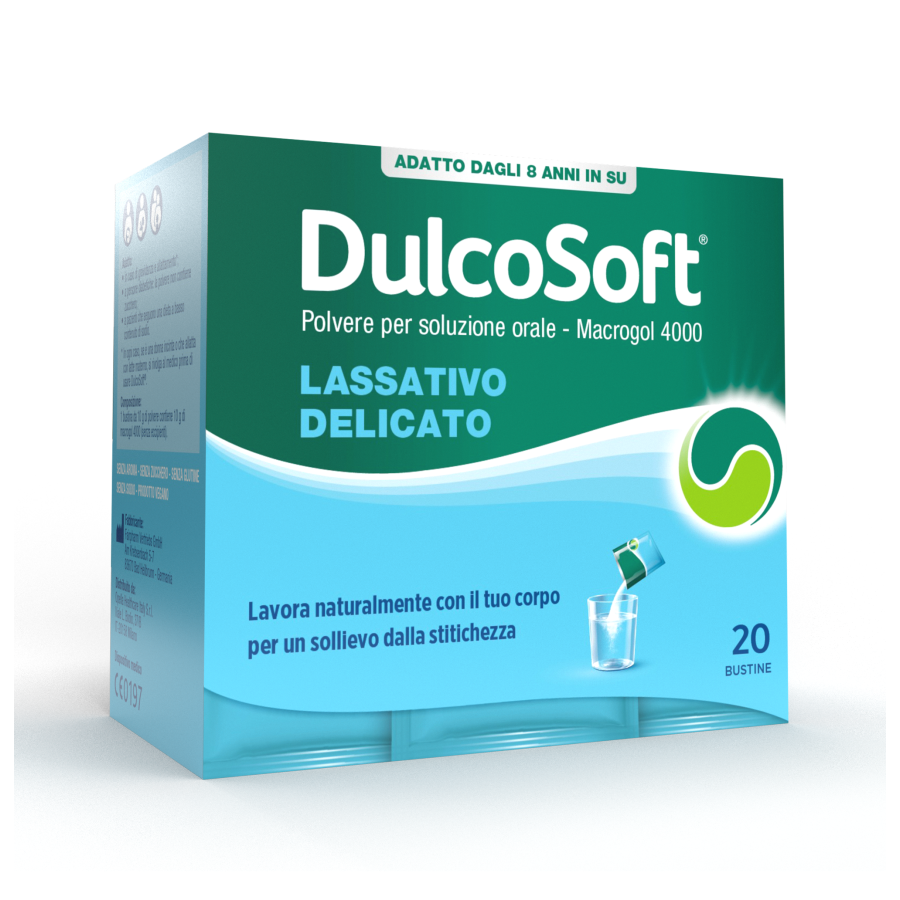 DulcoSoft Polvere Soluzione Orale 10 g, 20 Bustine