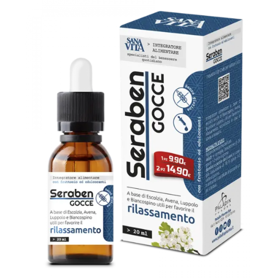 Sanavita Seraben 20 ml - Rilassamento Naturale per Contrastare Stress e Tensioni