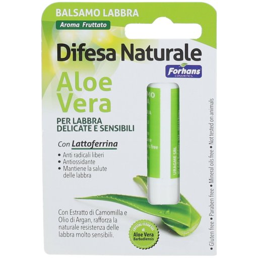 Forhans Cosmetics Lip Balm Lattoferrina Aloe Vera 10 ml