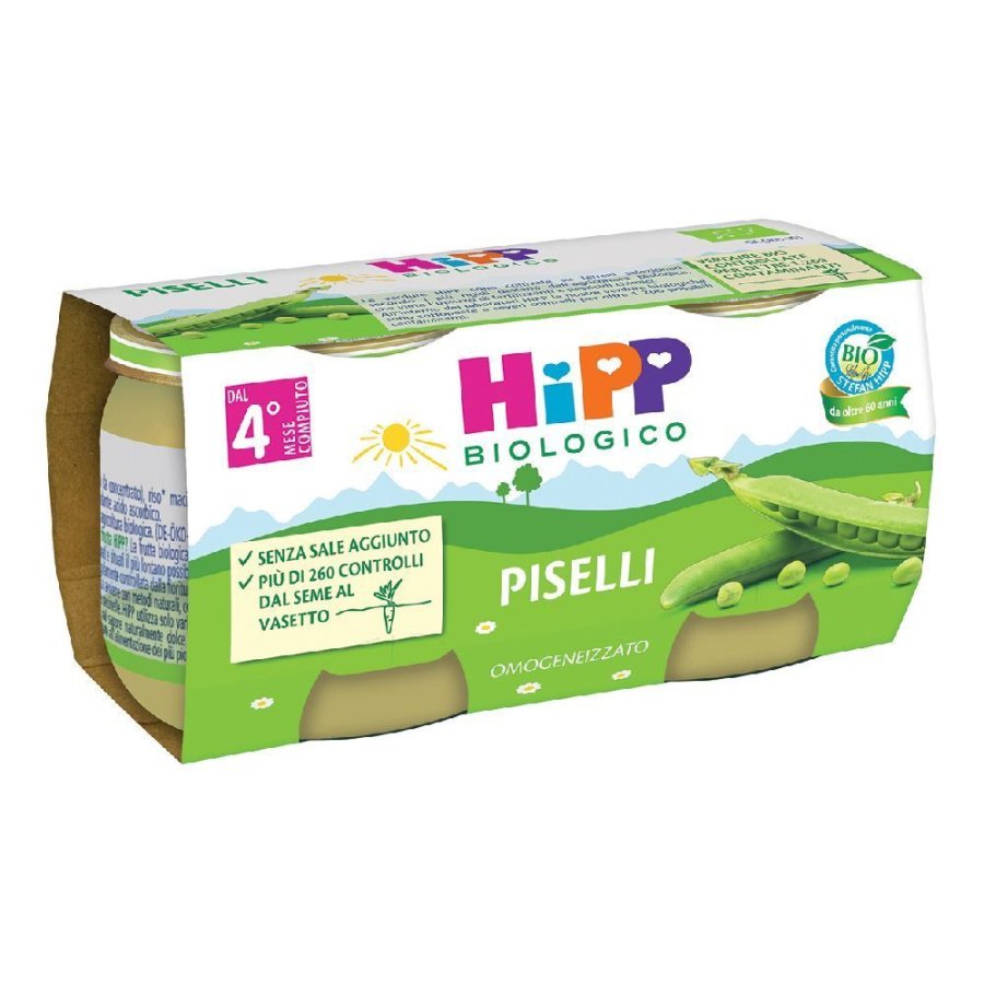 HiPP, Omogeneizzato di Piselli Biologico, 2 x 80 g