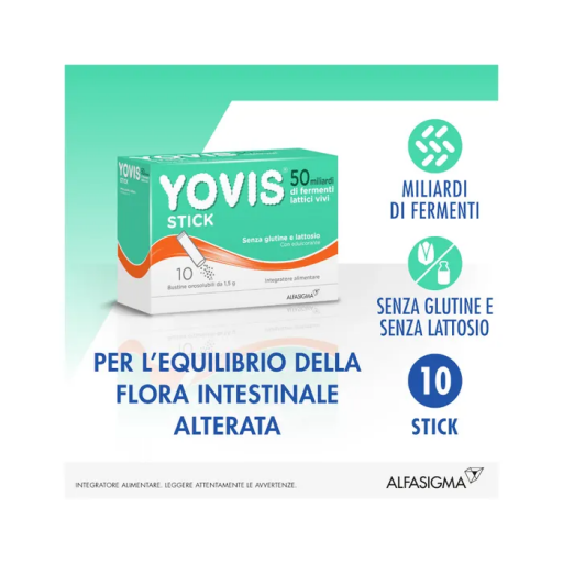 Yovis Stick 10 bustine - Integratore Probiotico per il Benessere Intestinale con Lactobacillus e Bifidobacterium