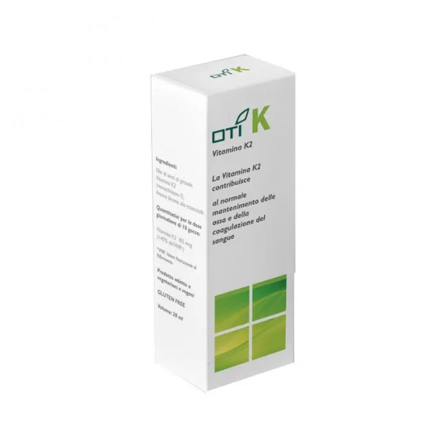 Oti K Vitamina K2 Gocce 20ml - Integratore Alimentare per la Salute delle Ossa e del Cuore