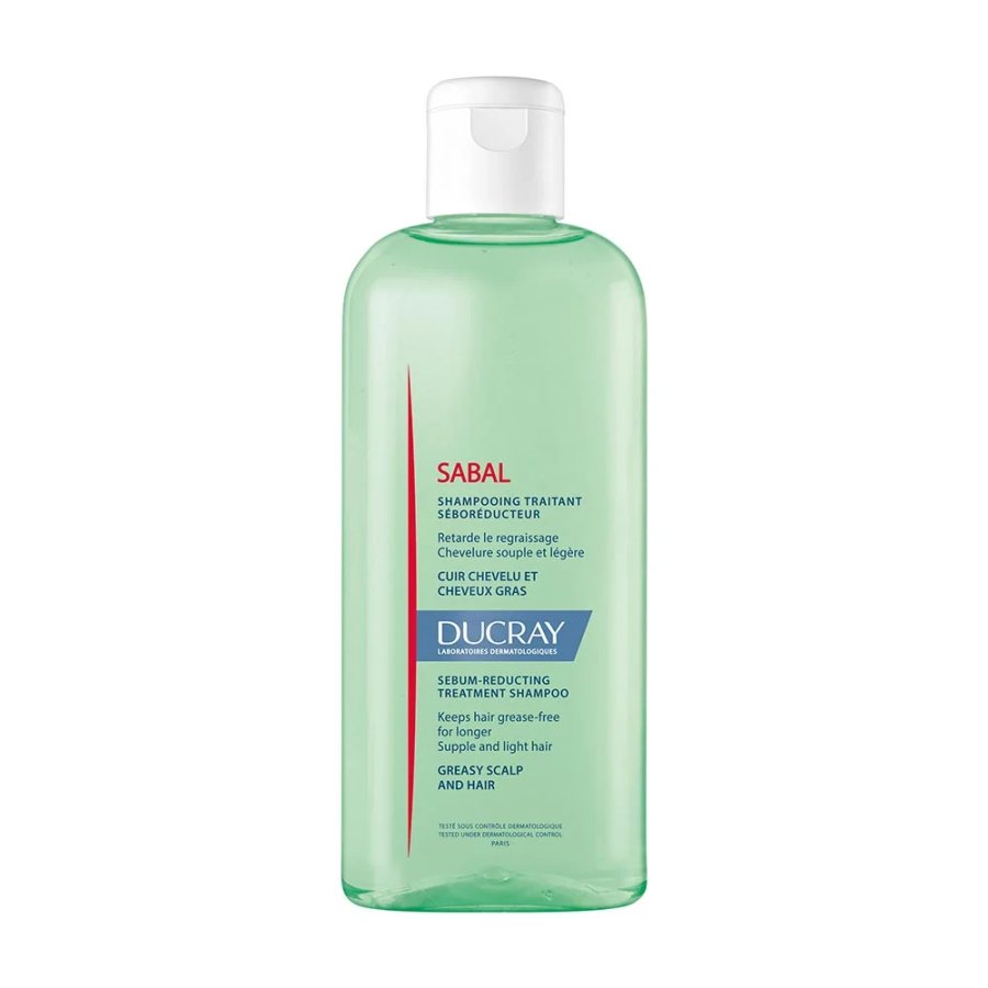 Ducray Sabal Shampoo Sebo-Normalizzante Capelli Grassi, 200 ml