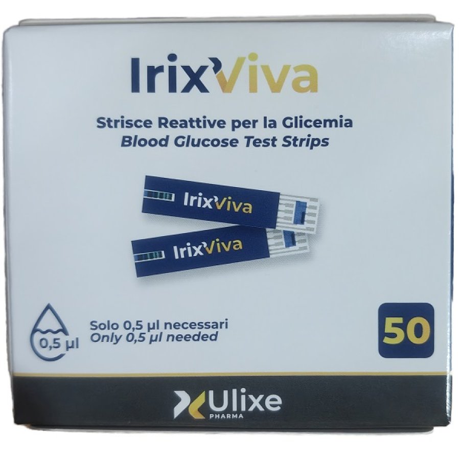 IRIX VIVA Strisce Reattive per Glicemia, 50 Pezzi IRIX VIVA Strisce Reattive per Glicemia, 50 Pezzi