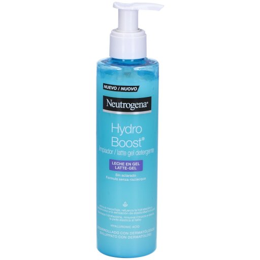 Neutrogena Hydro Boost Latte Gel Detergente Gel con Acido Ialuronico Struccante e Idratante 200 ml