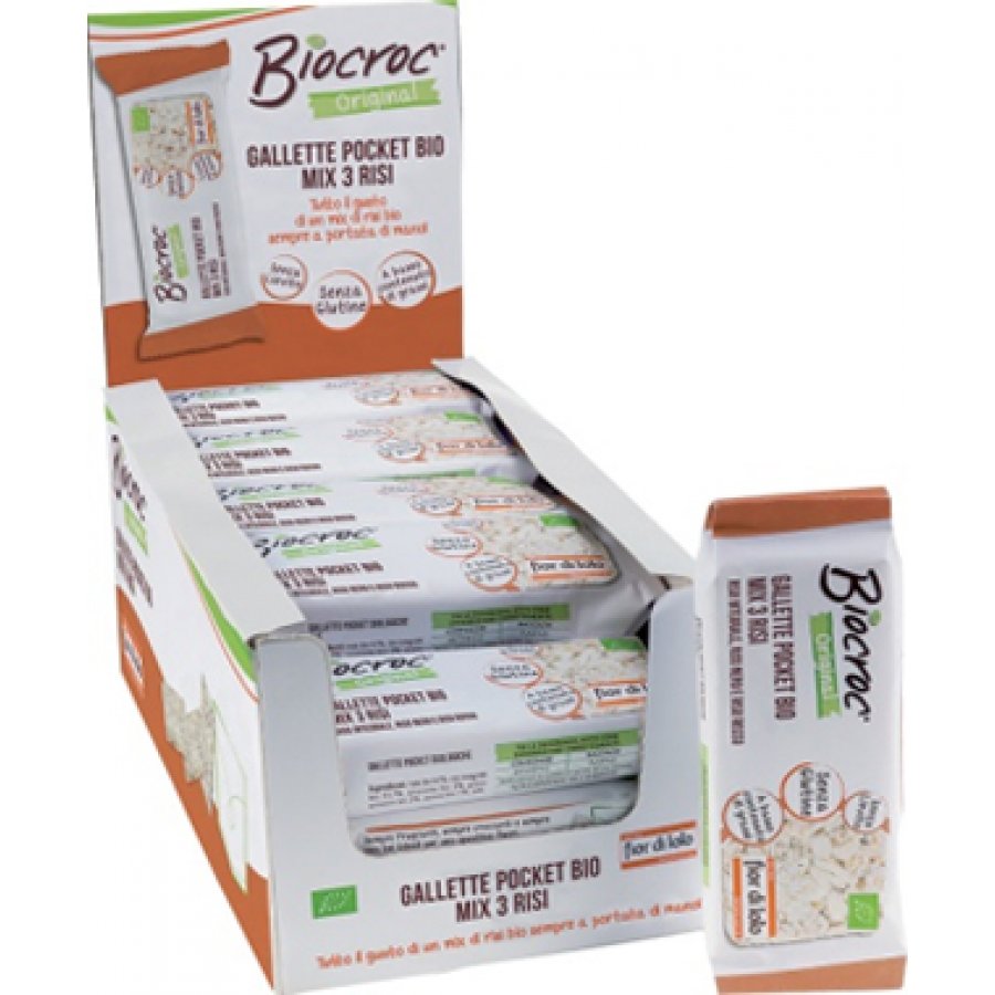 Biocroc Gallette Pocket Mix Di Riso Snack da 20 g