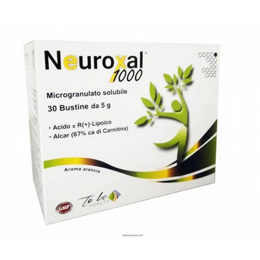 Neuroxal 1000 - 30 Bustine Microgranulate Solubili - Integratore con Acido alfa-R(+) Lipoico, Alcar e Vitamine