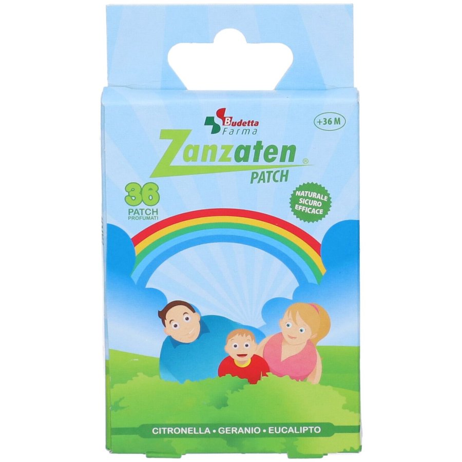 Budetta Farma, Zanzaten Patch Cerotto Repellente Per Insetti, 36 Pezzi