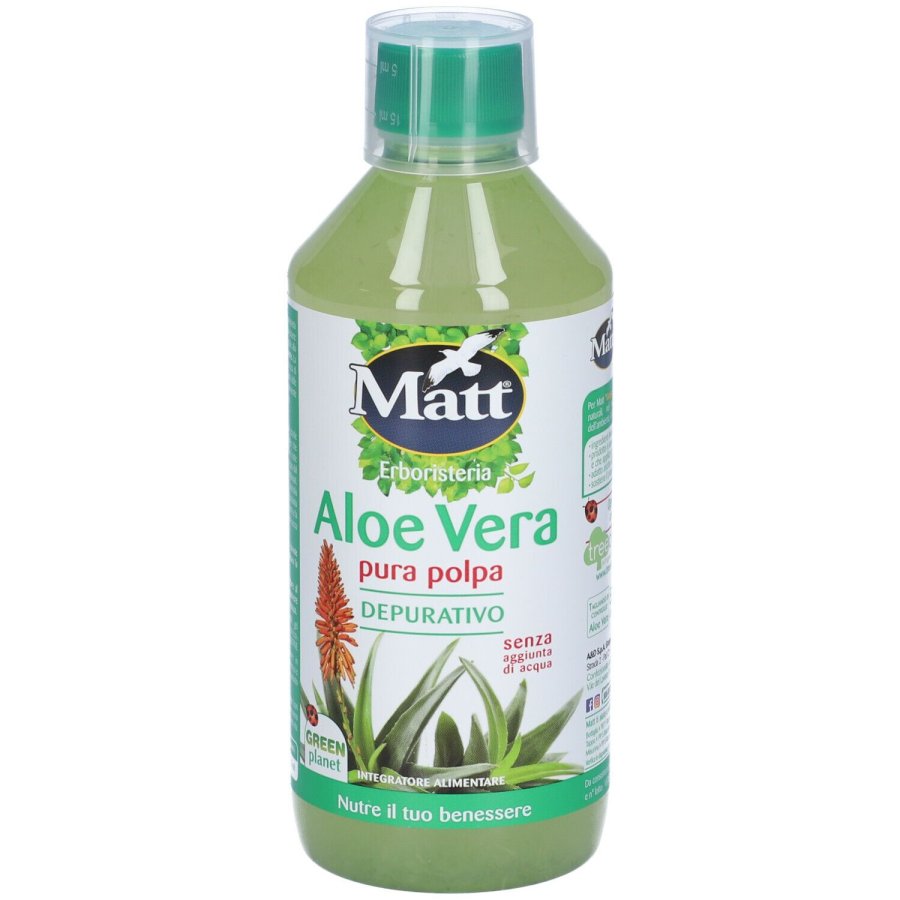 Matt Erboristeria, Aloe Vera Pura polpa, 500 ml