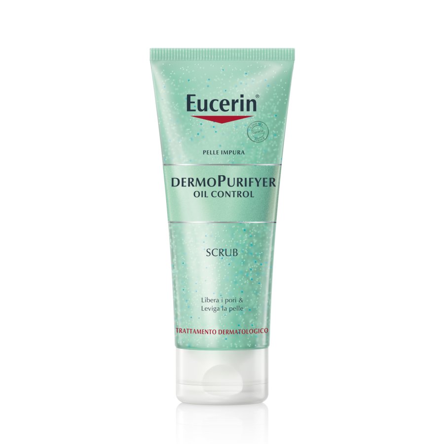 Eucerin DermoPurifyer Oil Control - Scrub per Pelle Grassa e Acneica, 200ml
