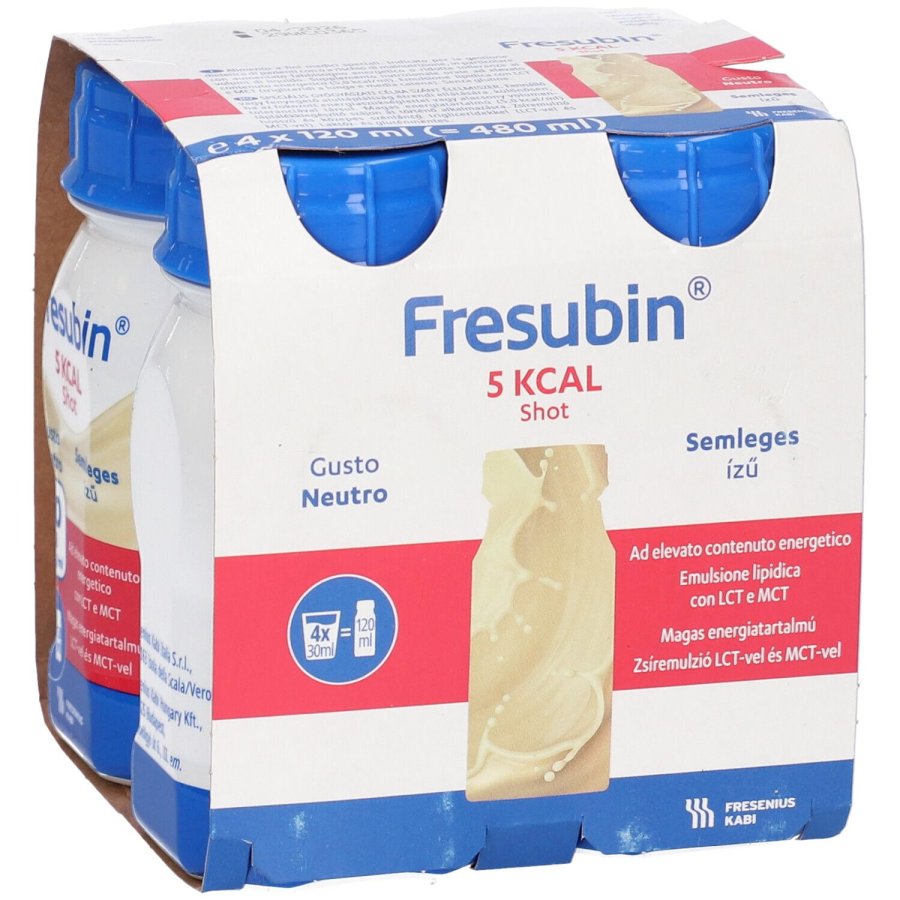 Fresubin 5kcal Shot Neutral Easybottle, 4 x 120 ml