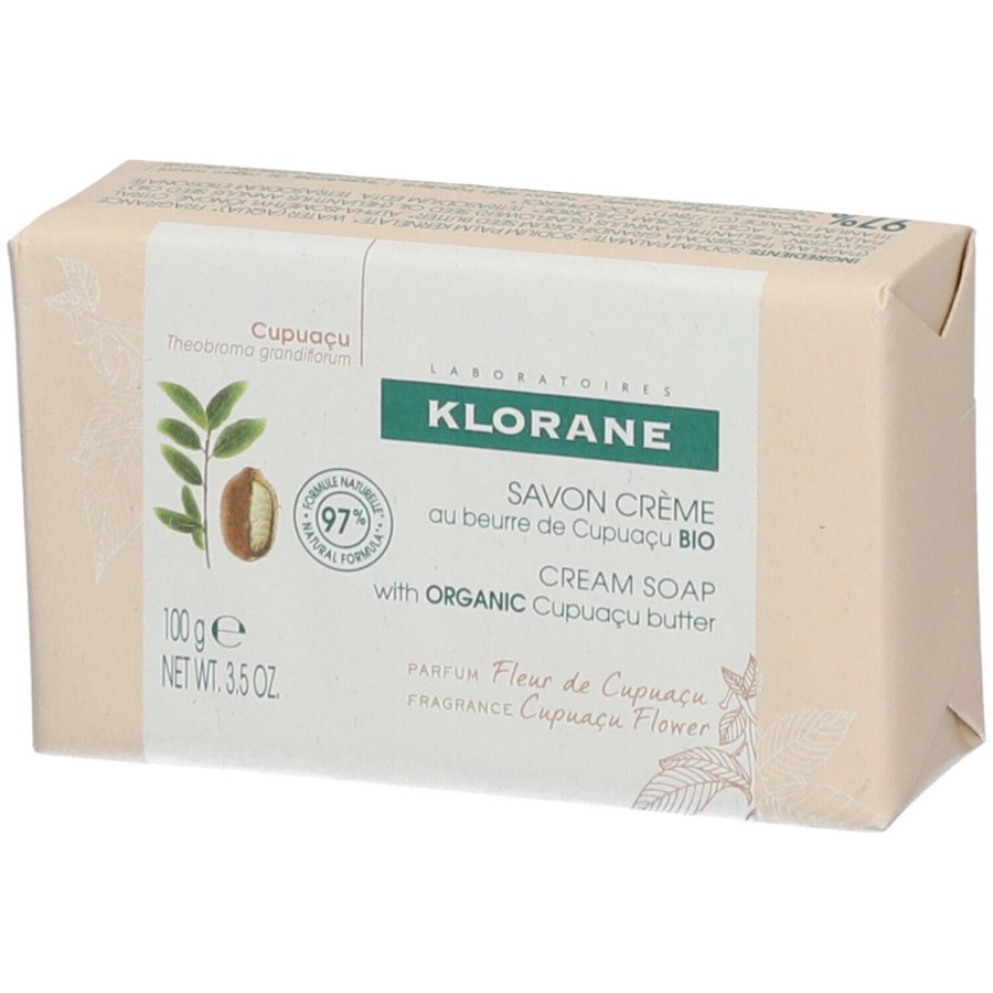 Klorane Sapone Fiore di Cupuaçu 100 g - Pelle Secca, Idratazione Intensa