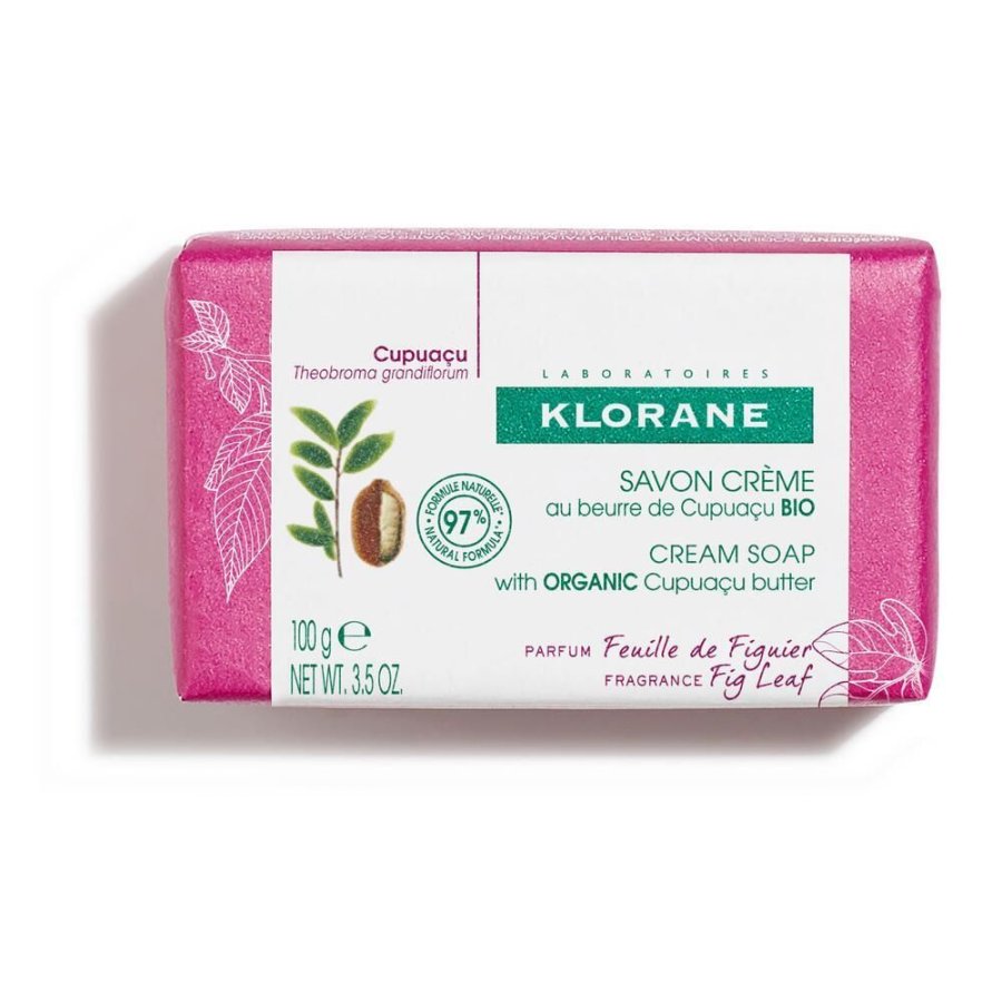 Klorane Sapone Foglie di Fico 100 g - Idratante Naturale per Tutti i Tipi di Pelle