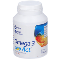 Omega 3 Act, Integratore Omega 3, 60 Perle, Olio di Pesce, EPA, DHA, Salute Cardiaca, Cerebrale, Visiva
