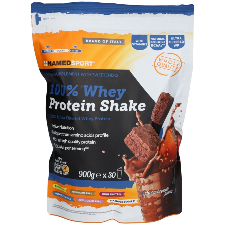 Named Sport - 100% Whey Protein Shake Choco Brownie 900g