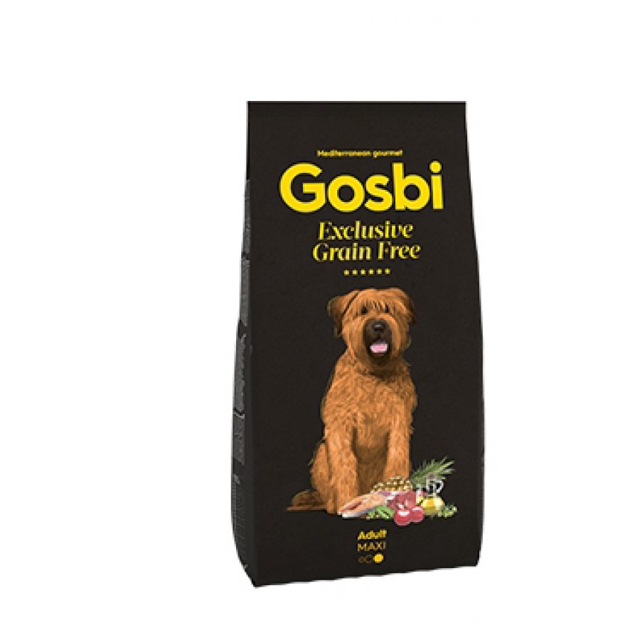 Gosbi Exclusive Grain Free Adult Maxi 3kg - Crocchette per Cani di Taglia Grande Senza Cereali