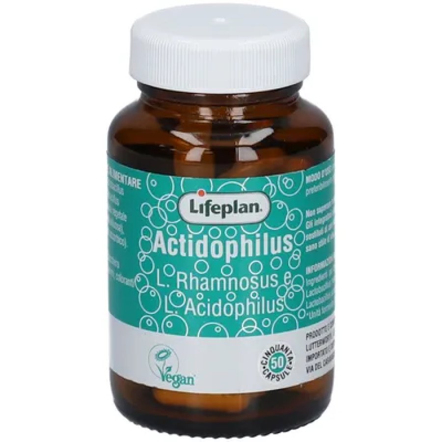 Lifeplan L. Rhamnosus e L. Acidophilus, Integratore Biologico, 50 capsule