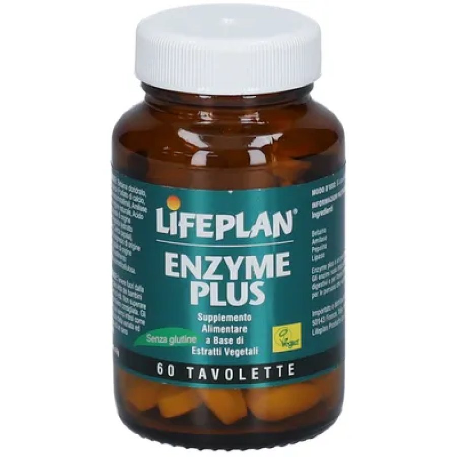 Lifeplan Enzyme Plus 60 Tavolette - Integratore di enzimi vegetali