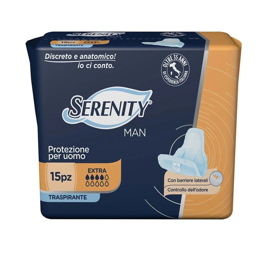 Serenity Man Assorbente Uomo, 15 Pezzi
