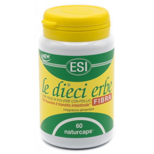 ESI Le Dieci Erbe Fibra - Integratore per la Regolarità Intestinale, 60 Naturcaps