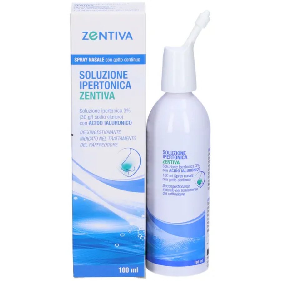 Zentiva Soluzione Ipertonica 3% con Acido Ialuronico Spray Nasale 100 ml