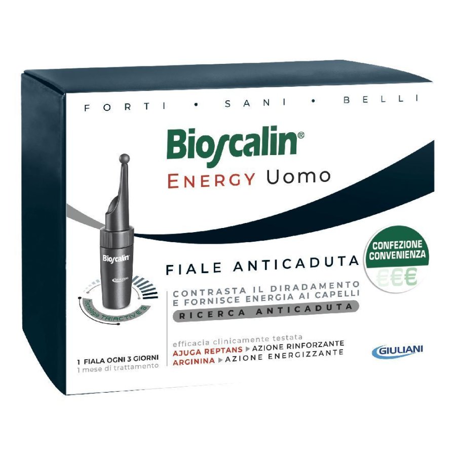 Bioscalin Energy Fiale Anticaduta Uomo, 10 fiale x 3,5 ml