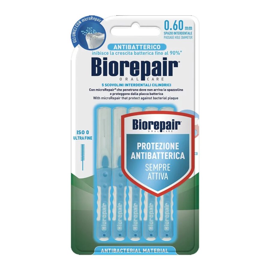 Biorepair Scovolino Interdentale Antibatterico Cilindrico Ultra-Fine, 5 Scovolini Biorepair Scovolino Interdentale Antibatterico Cilindrico Ultra-Fine, 5 Scovolini