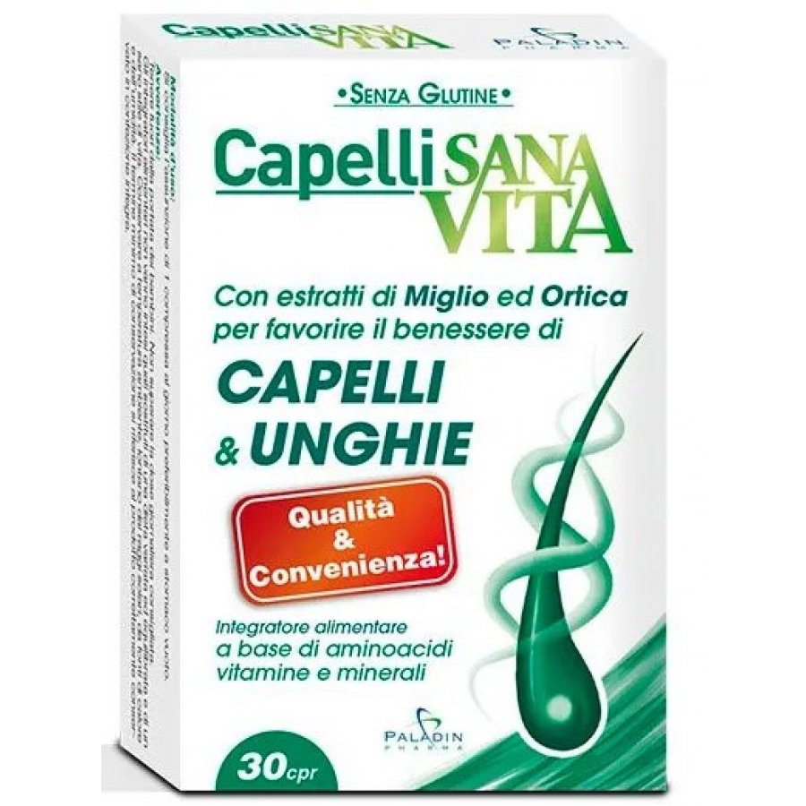 Sanavita Capelli e Unghie 30 Compresse - Integratore per la Salute di Capelli e Unghie