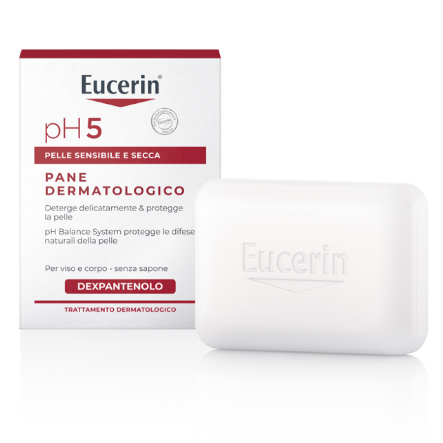 Eucerin pH5 - Sapone Solido per pelle Sensibile e Secca, 100g