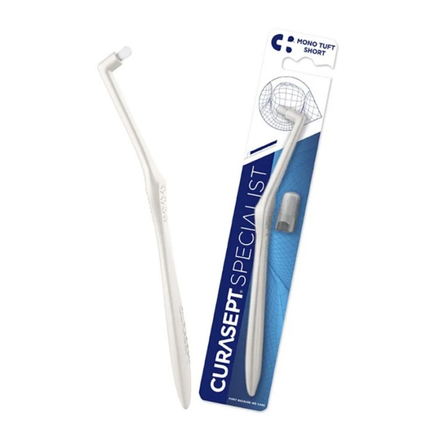Curasept Specialist Monotuft Short Spazzolino per Impianti e Apparecchi – 1 Pezzo