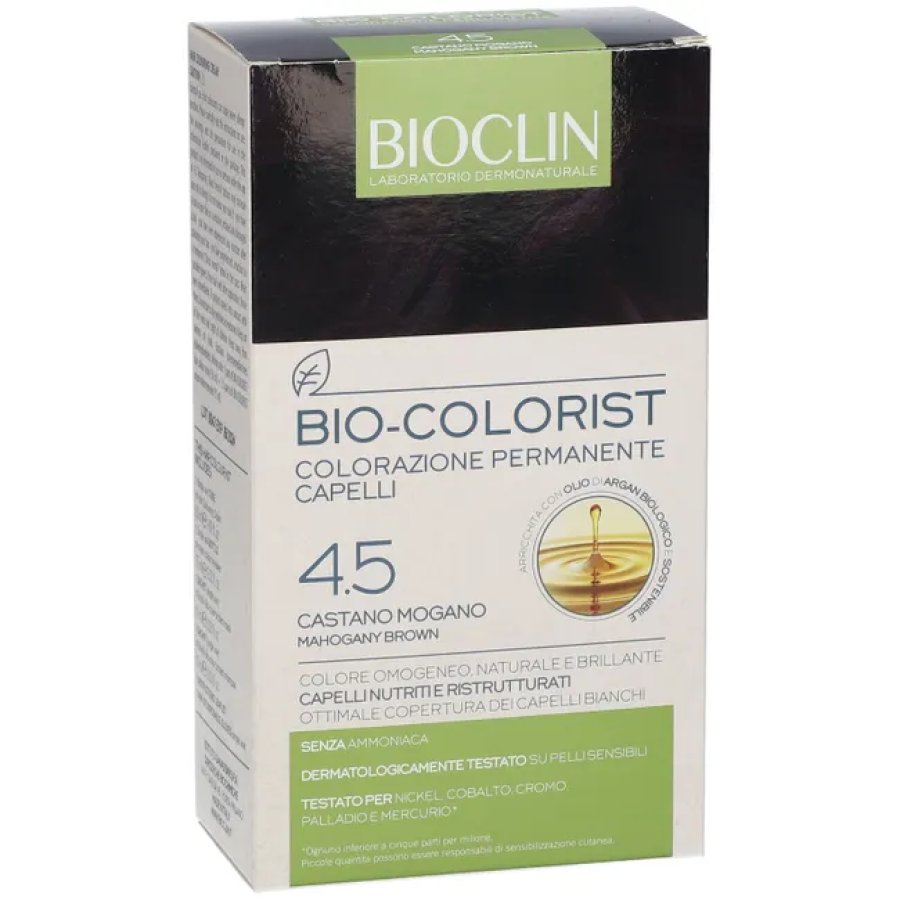 Bioclin Bio Colorist 4.5 Castano Mogano Colorazione Permanente Senza Ammoniaca