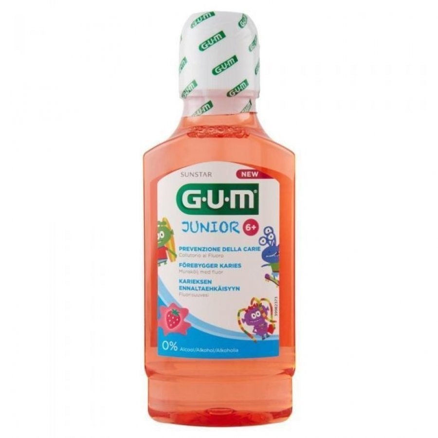Gum Junior Monster Collutorio 300 ml - Protezione Orale Divertente per i Più Piccoli