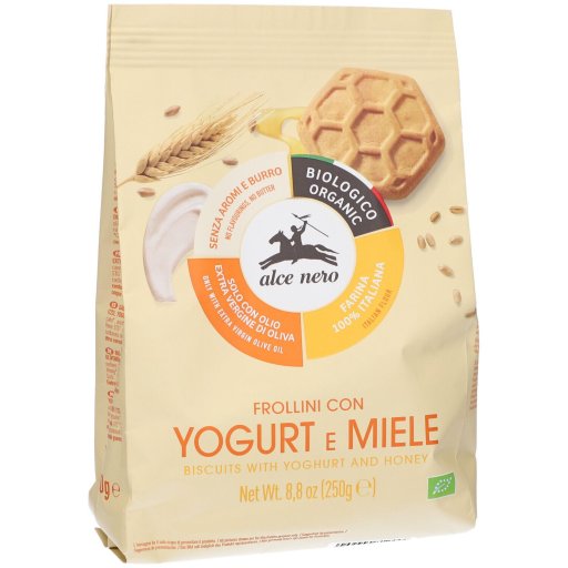 Alce Nero, Frollini Yogurt e Miele Bio, 250g