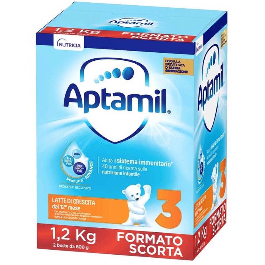Aptamil 3 Latte di Crescita 1200g 12 Mesi+ - Nutrizione Completa per il Benessere dei Tuoi Bambini