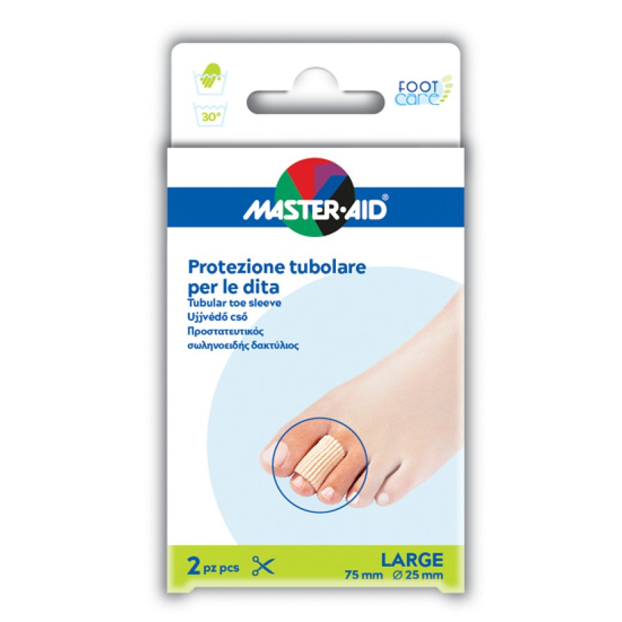 Master-Aid Foot Care Protezione tubolare in gel per dita, 2 pezzi taglia L