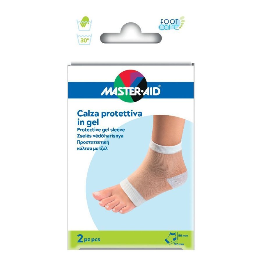 MASTER-AID Calza Protettiva in Gel per Talloni Screpolati, 2 Pezzi