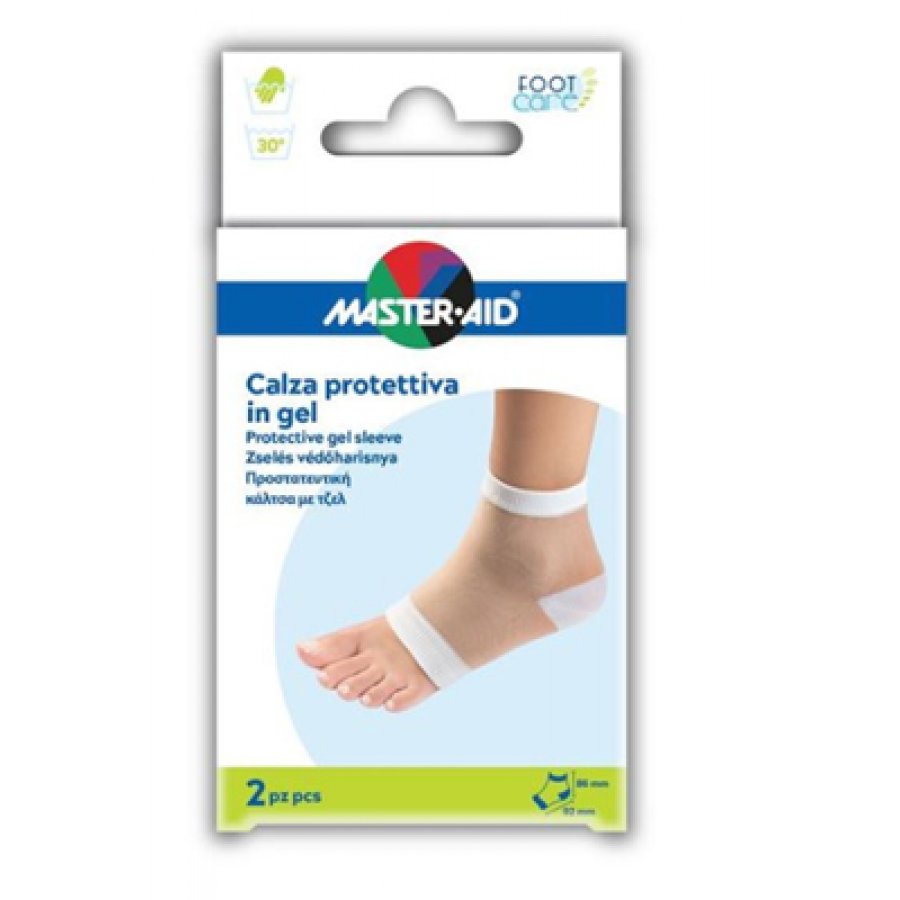  Master-Aid Foot Care - Calza Protettiva in Tessuto + Gel 2 calze