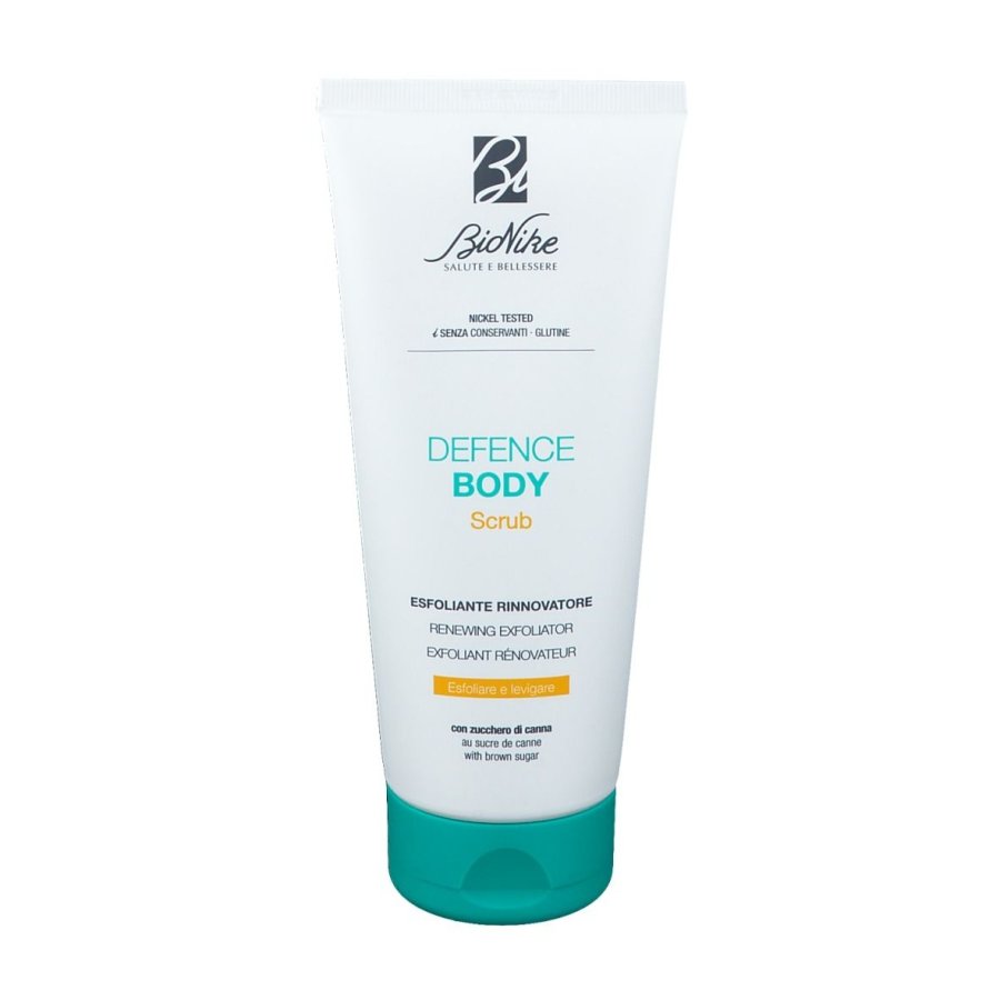 BioNike Defence Body, Scrub Esfoliante Rinnovatore con Zucchero di Canna, 200 ml