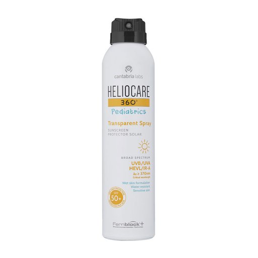 Difa Cooper - Heliocare 360 Pediatrics Transparent Spray Solare Bambini SPF50+ 200ml - Protezione Solare per Bambini