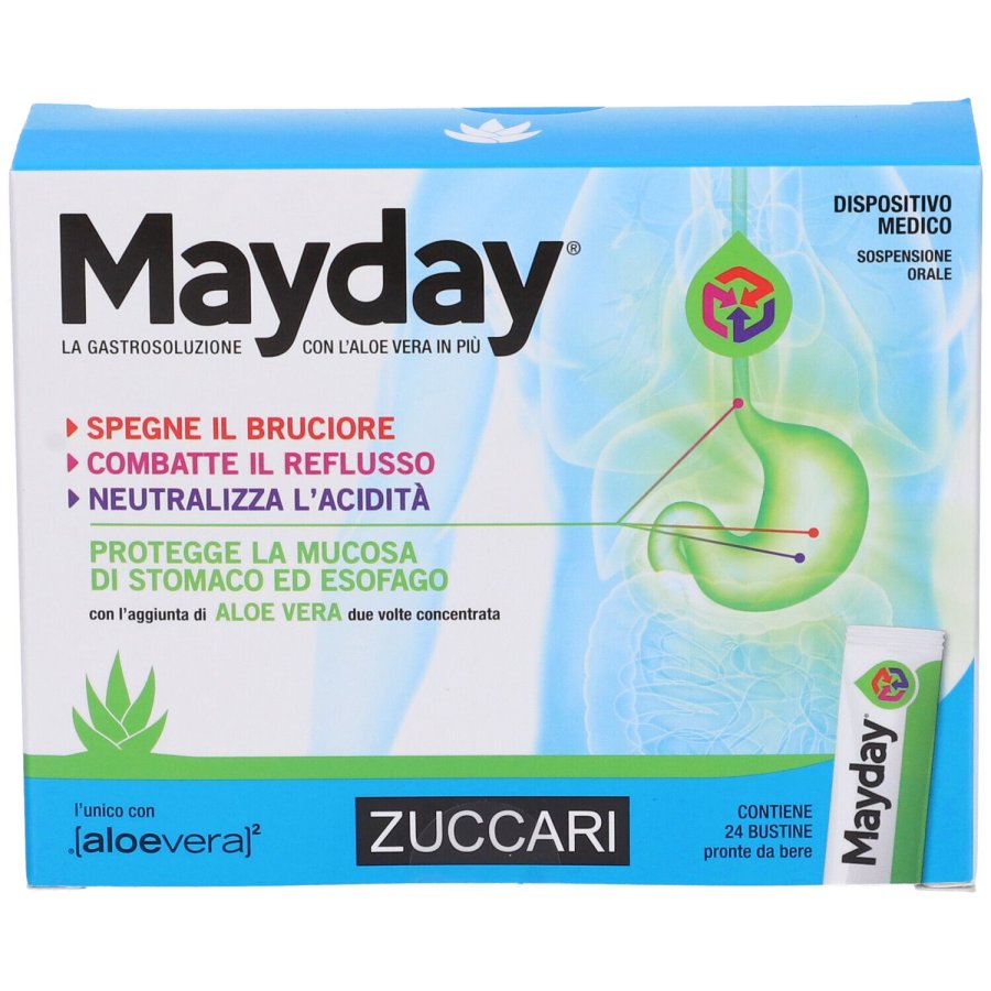 Zuccari, Mayday Sospensione Orale Menta, 24 Bustine