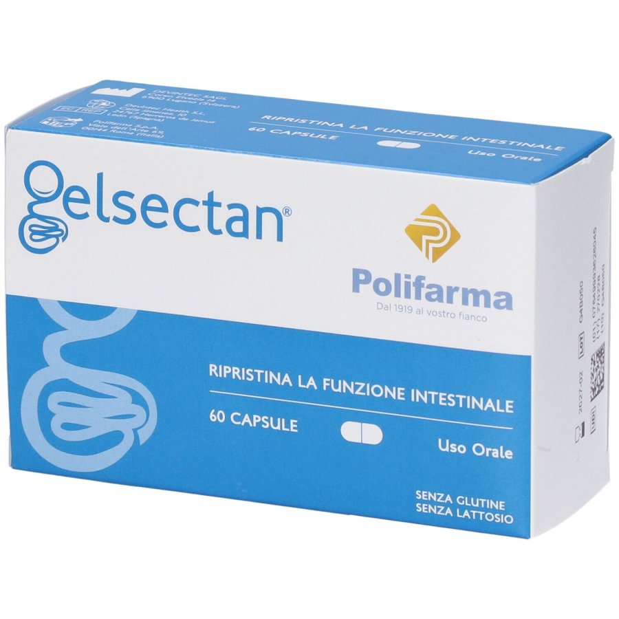 Gelsectan, Funzione Intestinale, 60 Capsule