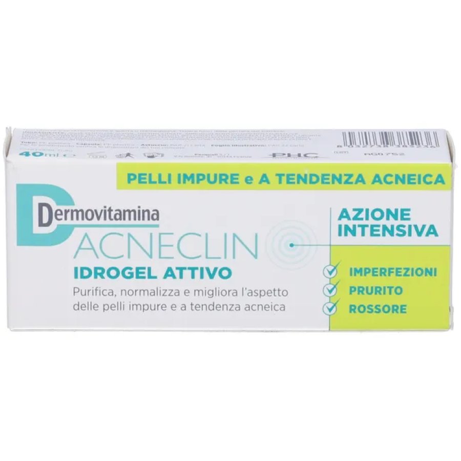 Dermovitamina Acneclin Idrogel Viso Attivo Azione Intensiva Pelle Con Acne 40 ml