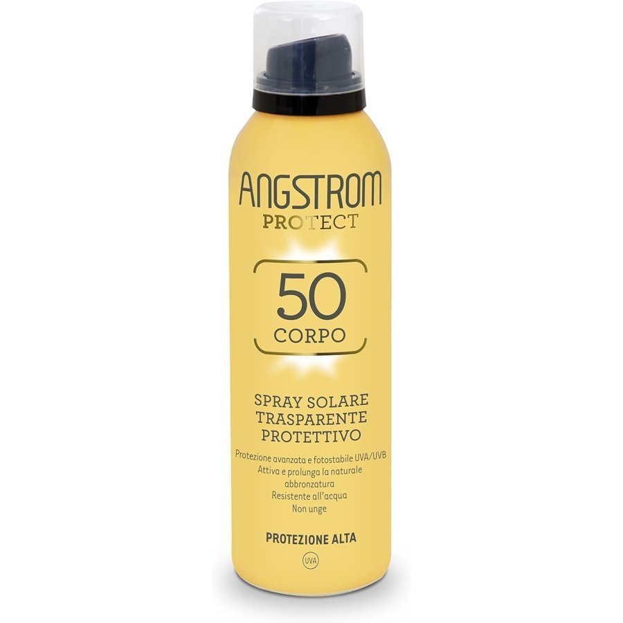 Angstrom Protect Spray Solare Trasparente Protettivo Corpo SPF50, 150 ml