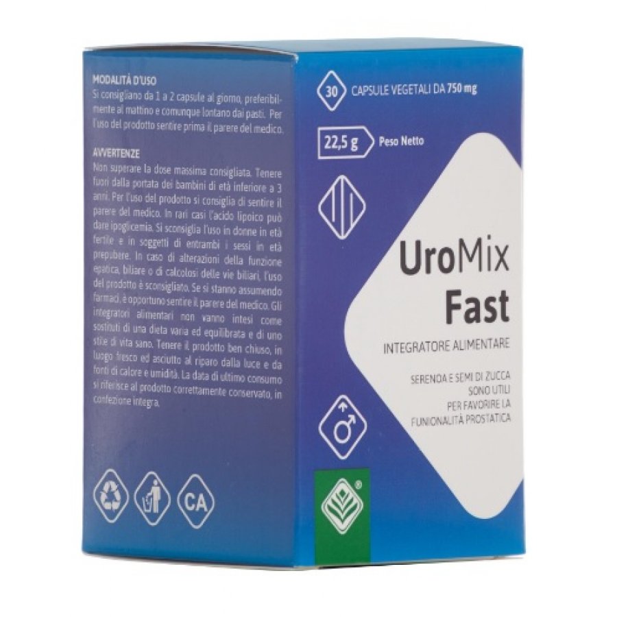 Uromix Fast 30 Capsule - Integratore per la Salute delle Vie Urinarie