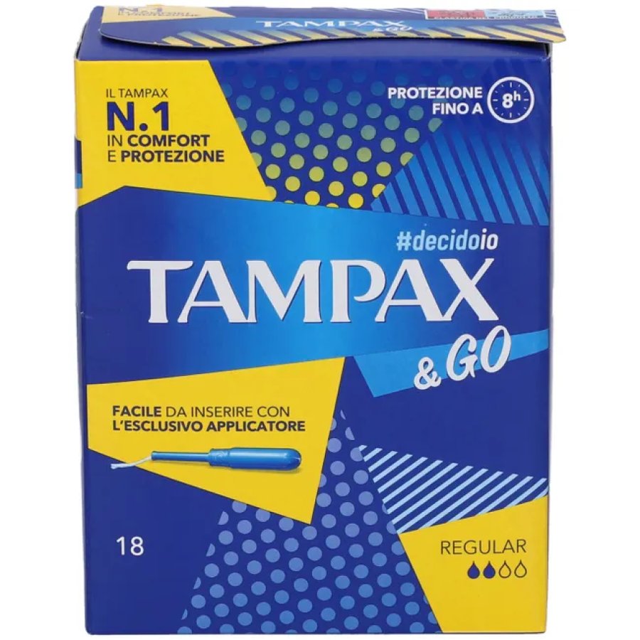 Tampax &Go Tamponi Regular, 18 Pezzi
