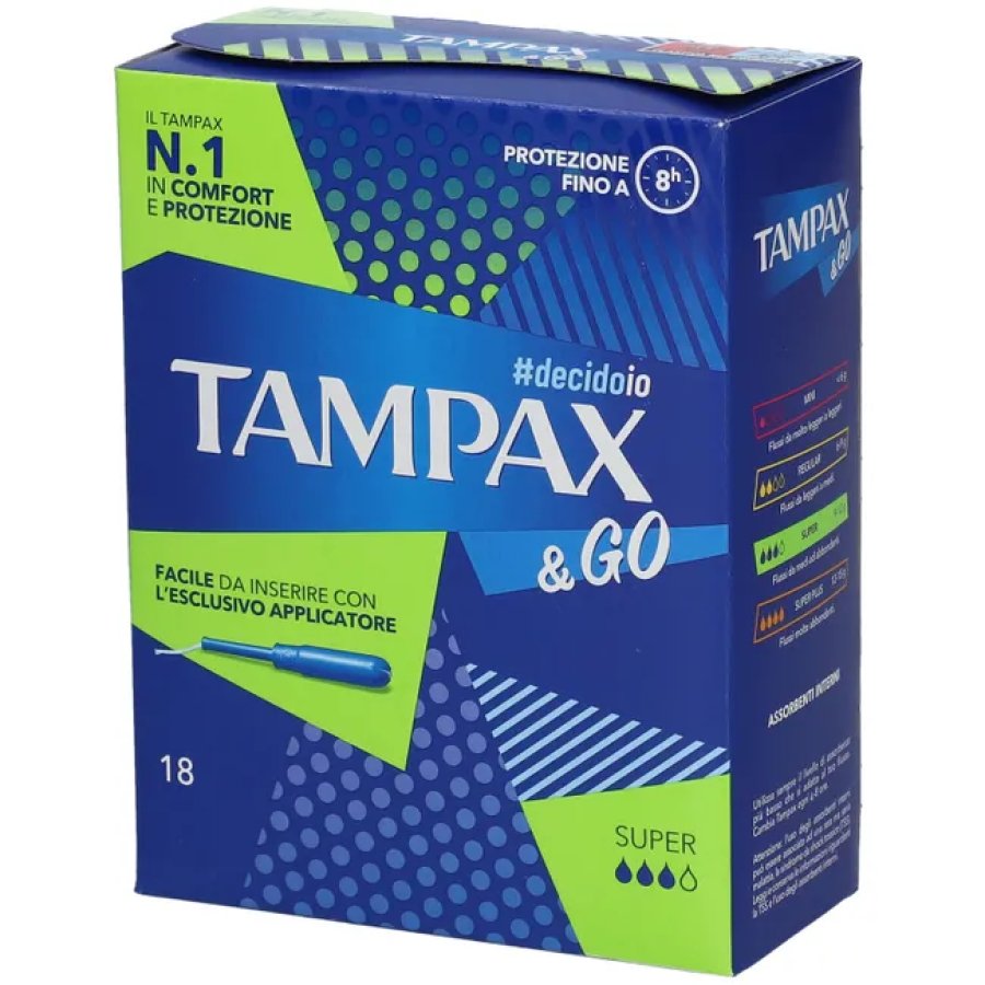 Tampax & Go Tamponi Super, 18 Pezzi