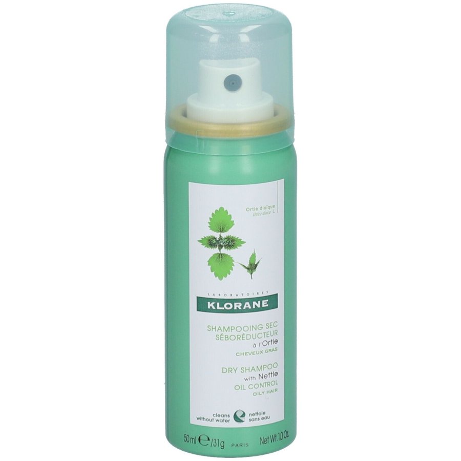 Klorane Shampoo Secco Ortica 50 ml - Capelli Grassi Purificati