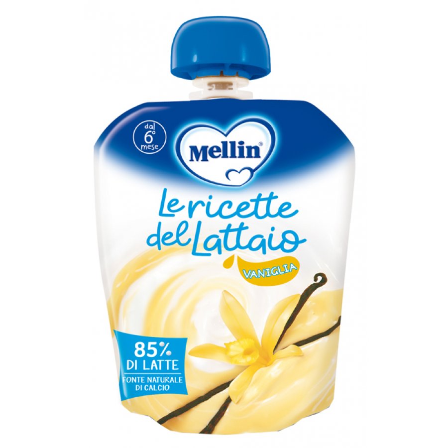 Mellin Pouch Latte Vaniglia 85g - Alimento per Infanzia