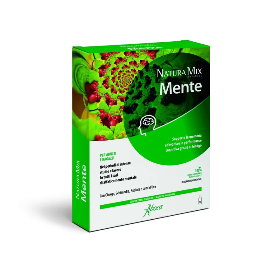 Aboca Natura Mix Advanced Mente, 10 Flaconcini